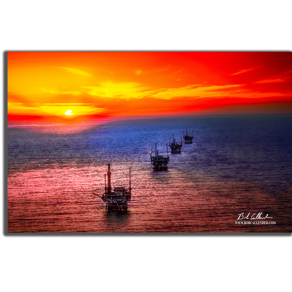 Colors Of Offshore Drilling By Bob Callender - Bob Callender Fine Art